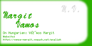 margit vamos business card
